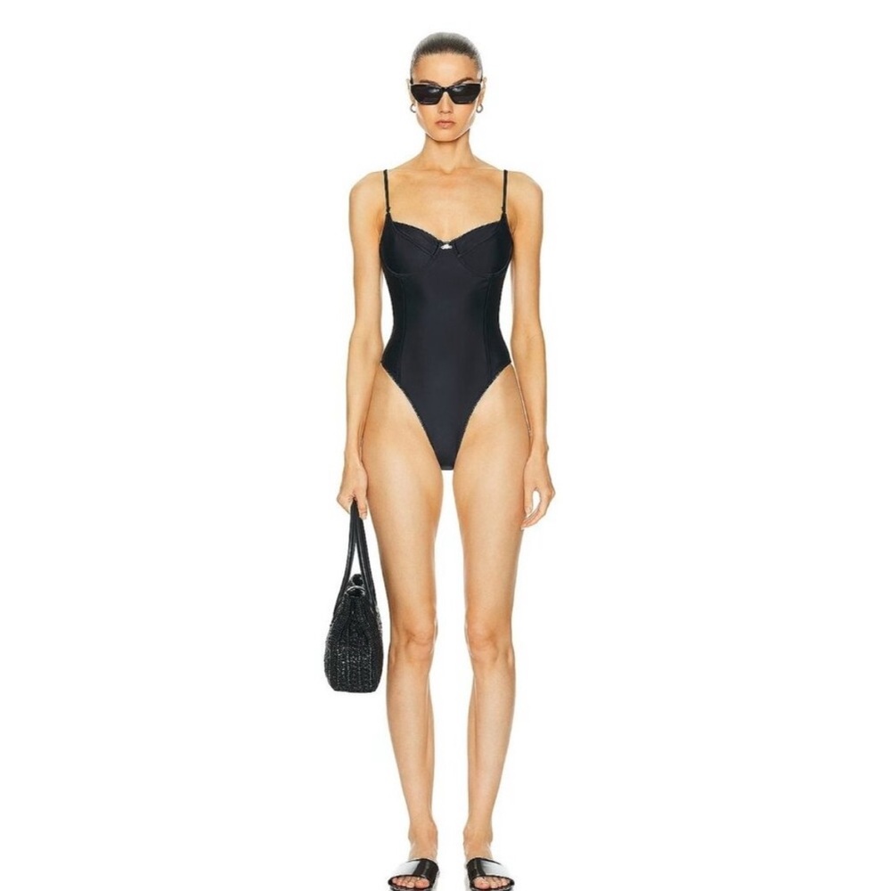 LPA Francesca One Piece in Black Medium New Womens Swimsuit